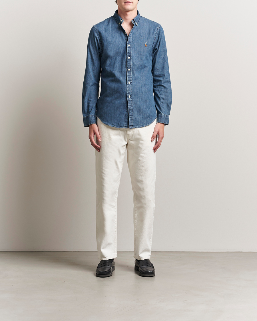 Herre | Skjorter | Polo Ralph Lauren | Slim Fit Shirt Denim Dark Wash