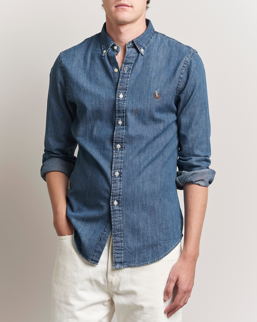 Herre | Skjorter | Polo Ralph Lauren | Slim Fit Shirt Denim Dark Wash