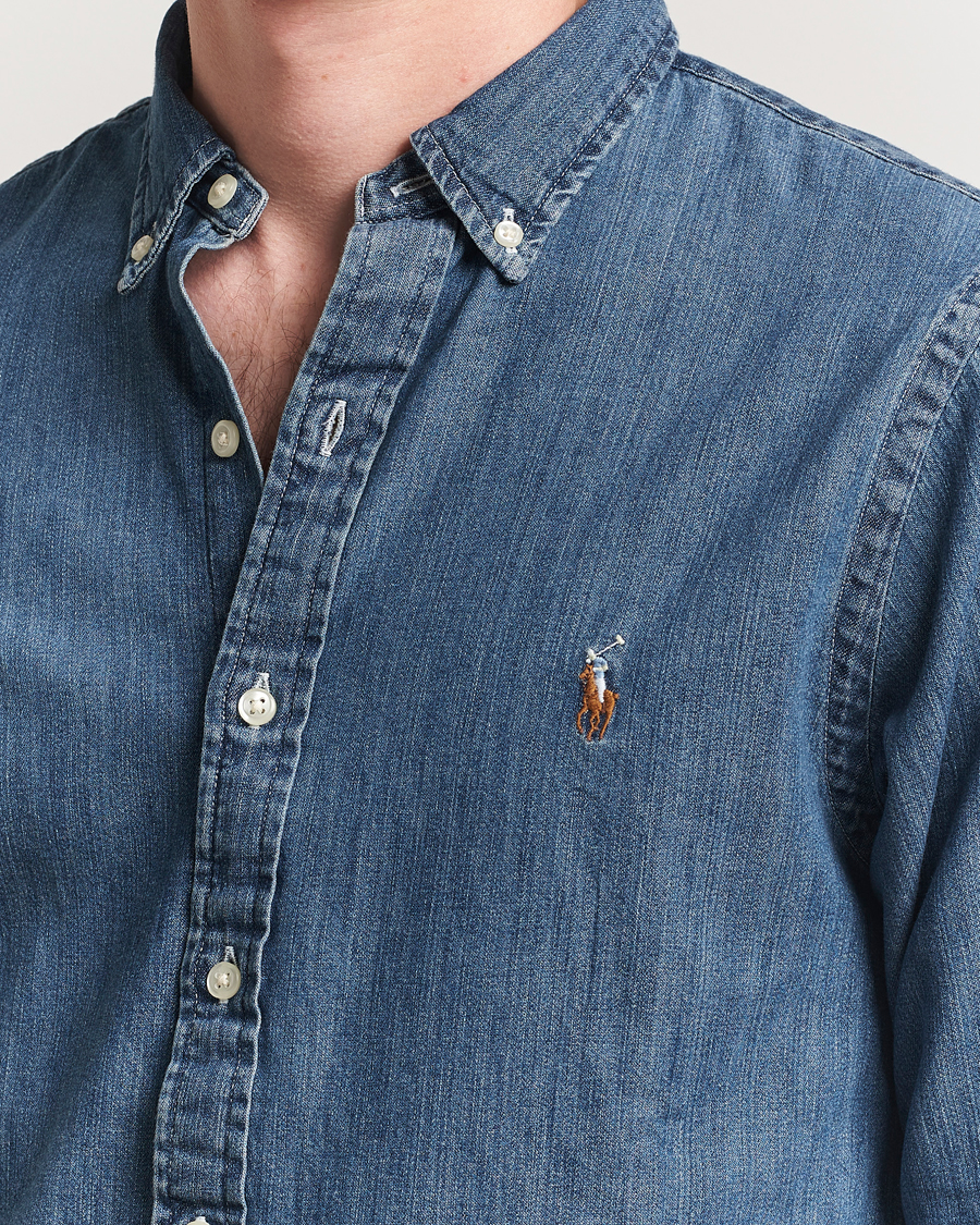 Herre | Skjorter | Polo Ralph Lauren | Slim Fit Shirt Denim Dark Wash