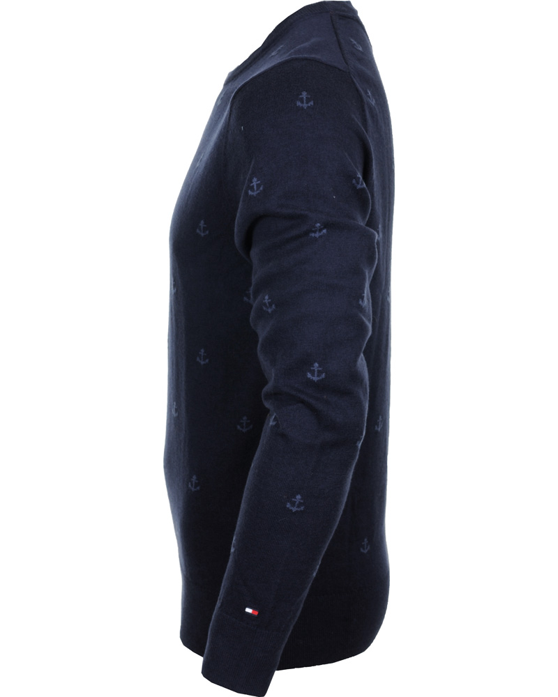 Herre | Trøjer | Tommy Hilfiger | Anchor Crew Neck Sweater Blue
