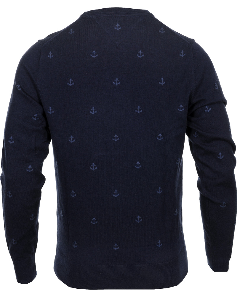 Herre | Trøjer | Tommy Hilfiger | Anchor Crew Neck Sweater Blue