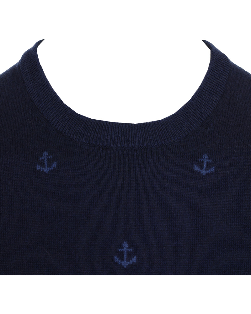Herre | Trøjer | Tommy Hilfiger | Anchor Crew Neck Sweater Blue