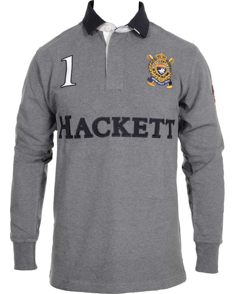 Herre | Trøjer | Hackett | Snow Polo Rugby Grey