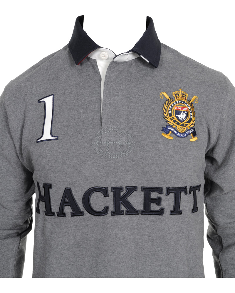 Herre | Trøjer | Hackett | Snow Polo Rugby Grey