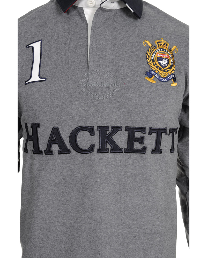 Herre | Trøjer | Hackett | Snow Polo Rugby Grey