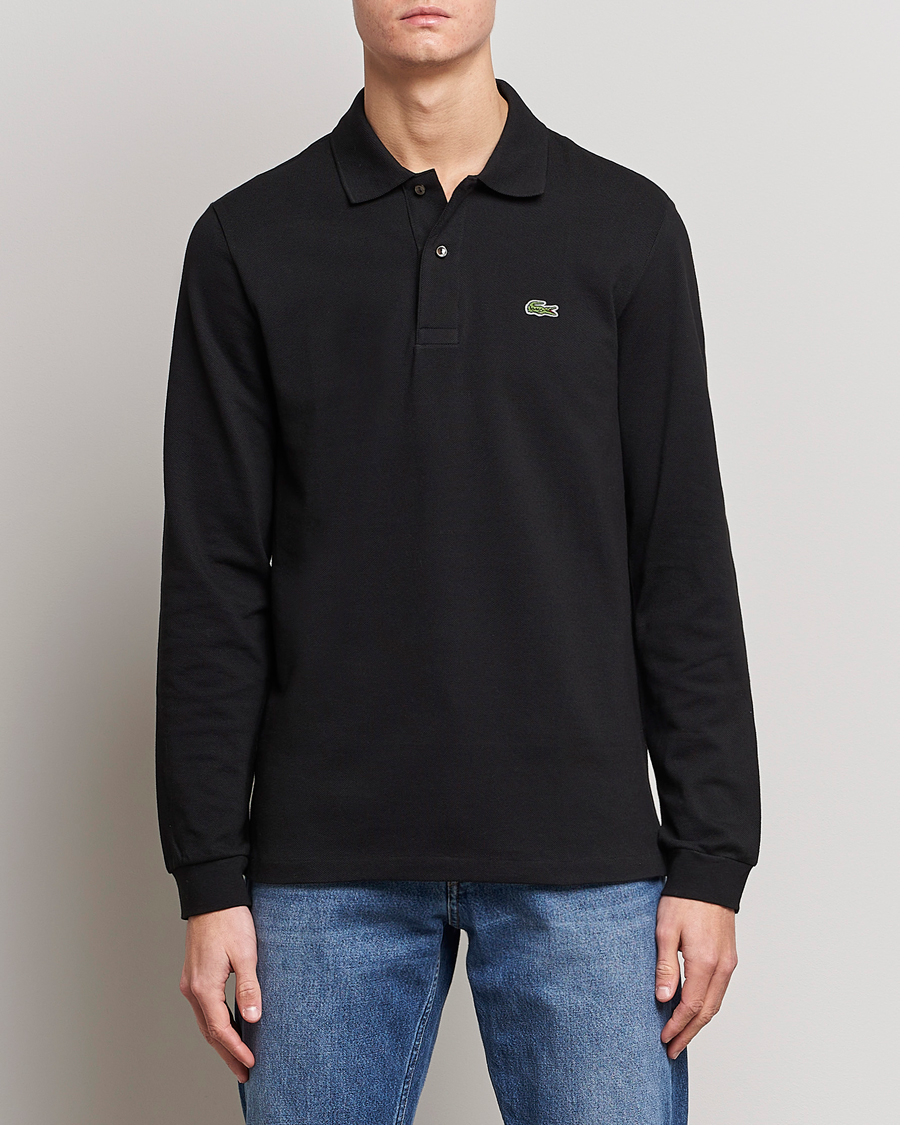 Herre | Tøj | Lacoste | Long Sleeve Piké Black