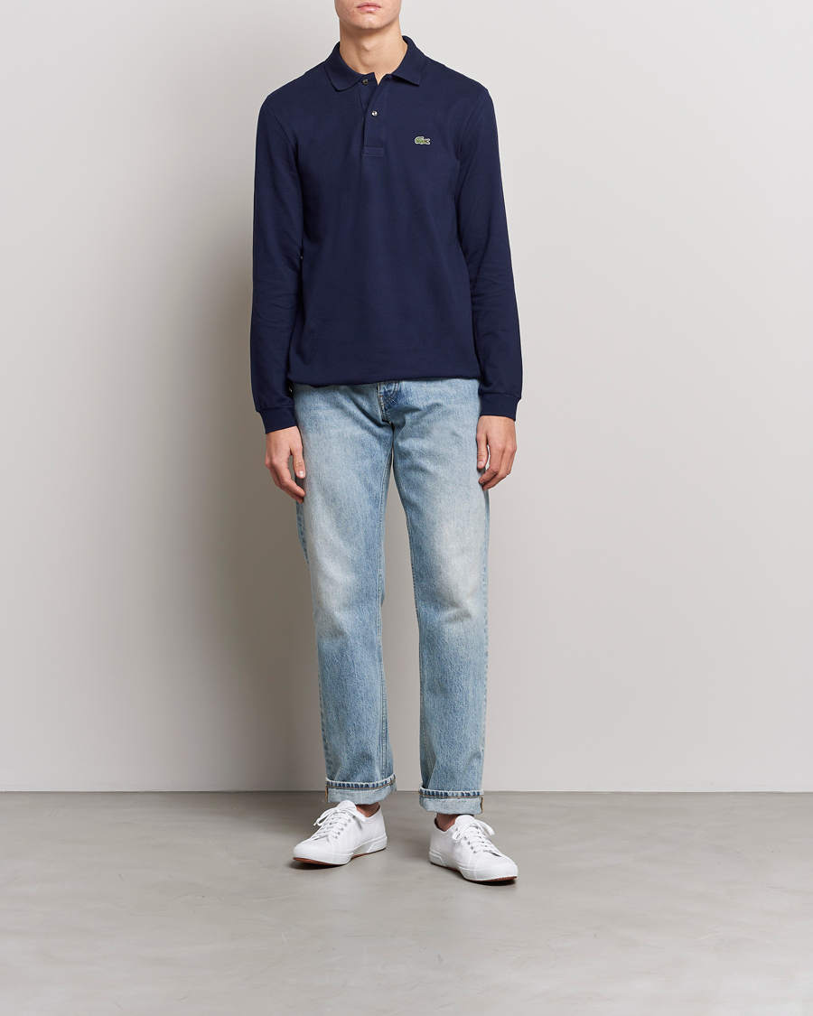 Herre | Trøjer | Lacoste | Long Sleeve Piké Navy