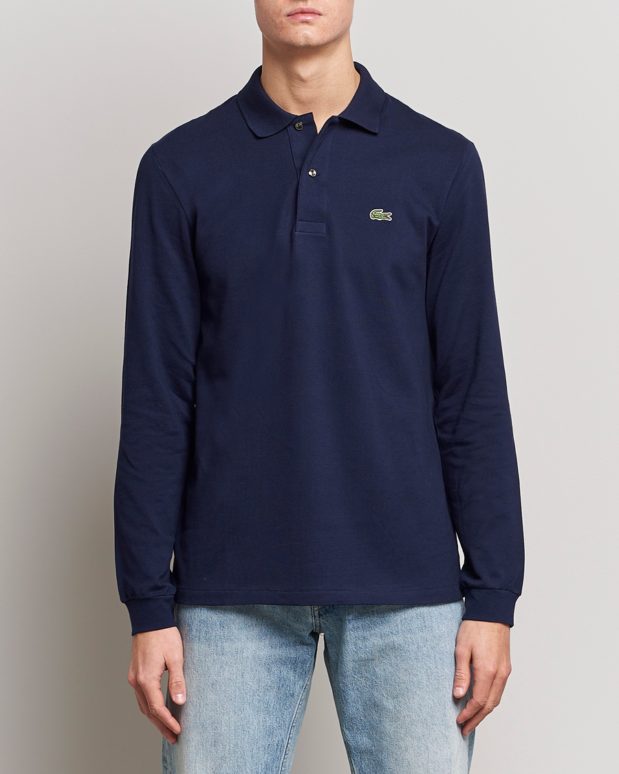 Herre | Polotrøjer | Lacoste | Original Long Sleeve Polo Piké Navy Blue