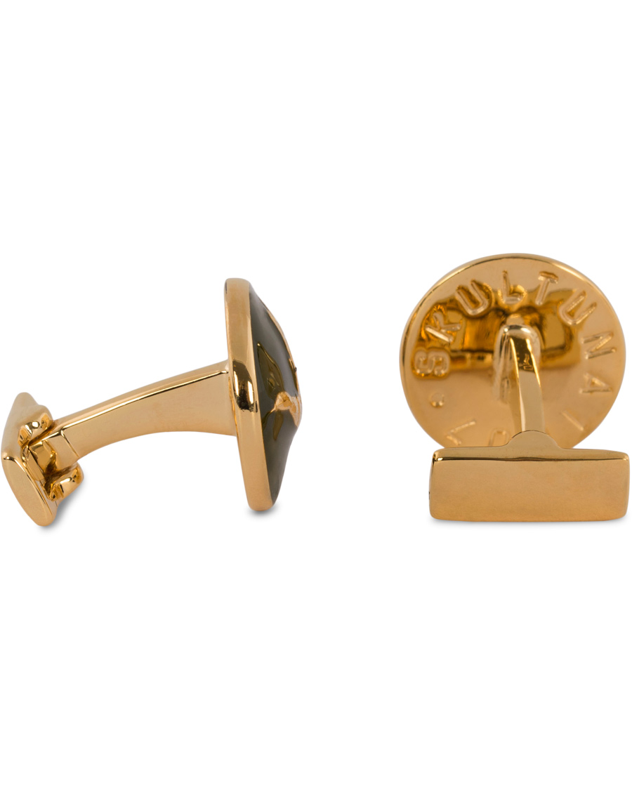 Herre | Skultuna Cuff Links Hunter Flying Duck Gold/Green | Skultuna | Cuff Links Hunter Flying Duck Gold/Green