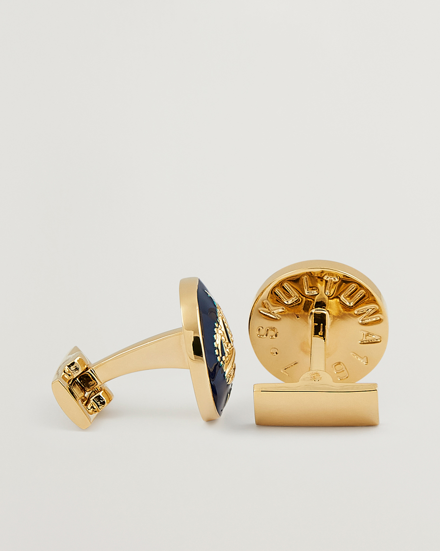 Herre | Tilbehør | Skultuna | Cuff Links The Crown Gold/Royal Blue