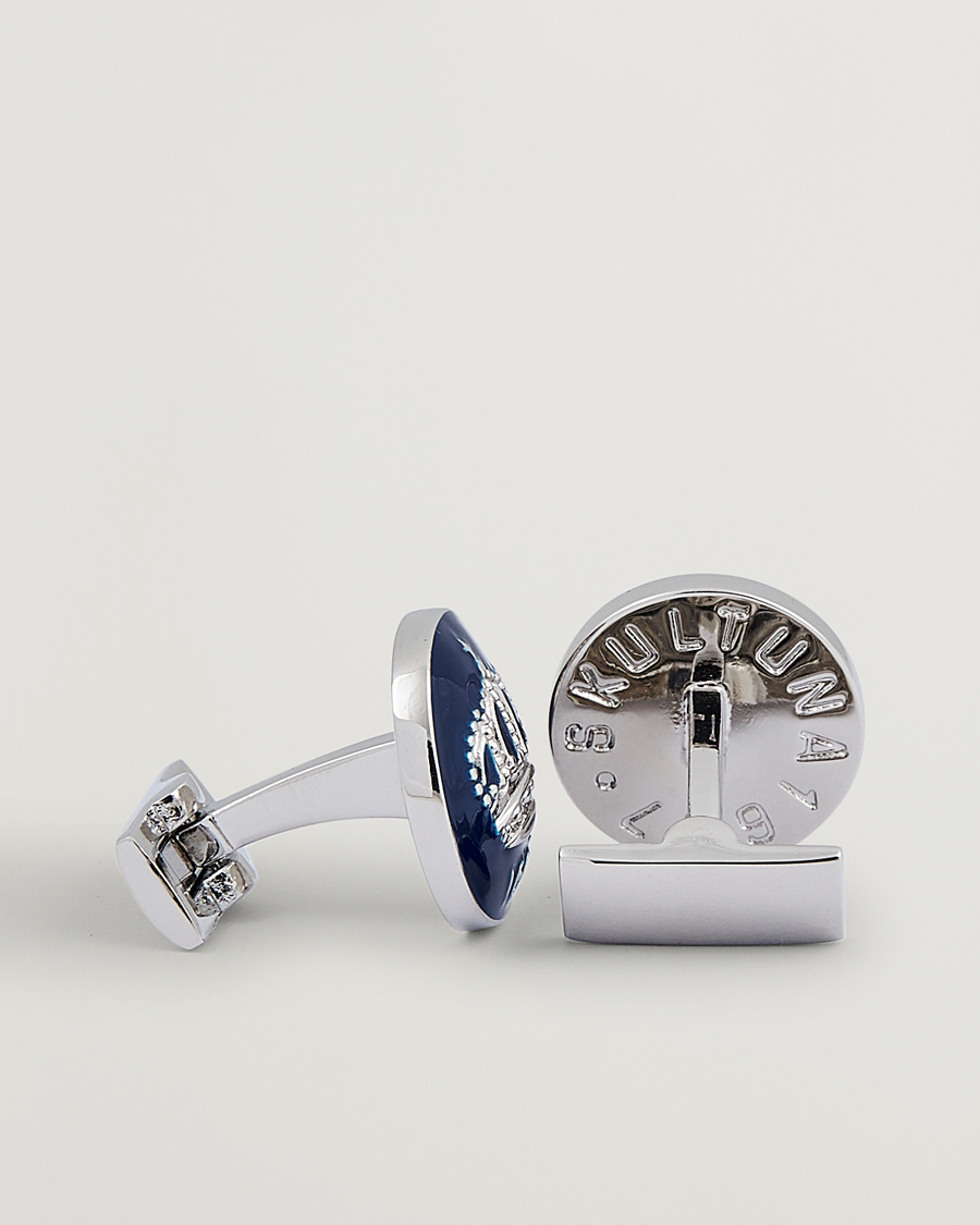 Herre |  |  | Skultuna Cuff Links The Crown Silver/Royal Blue