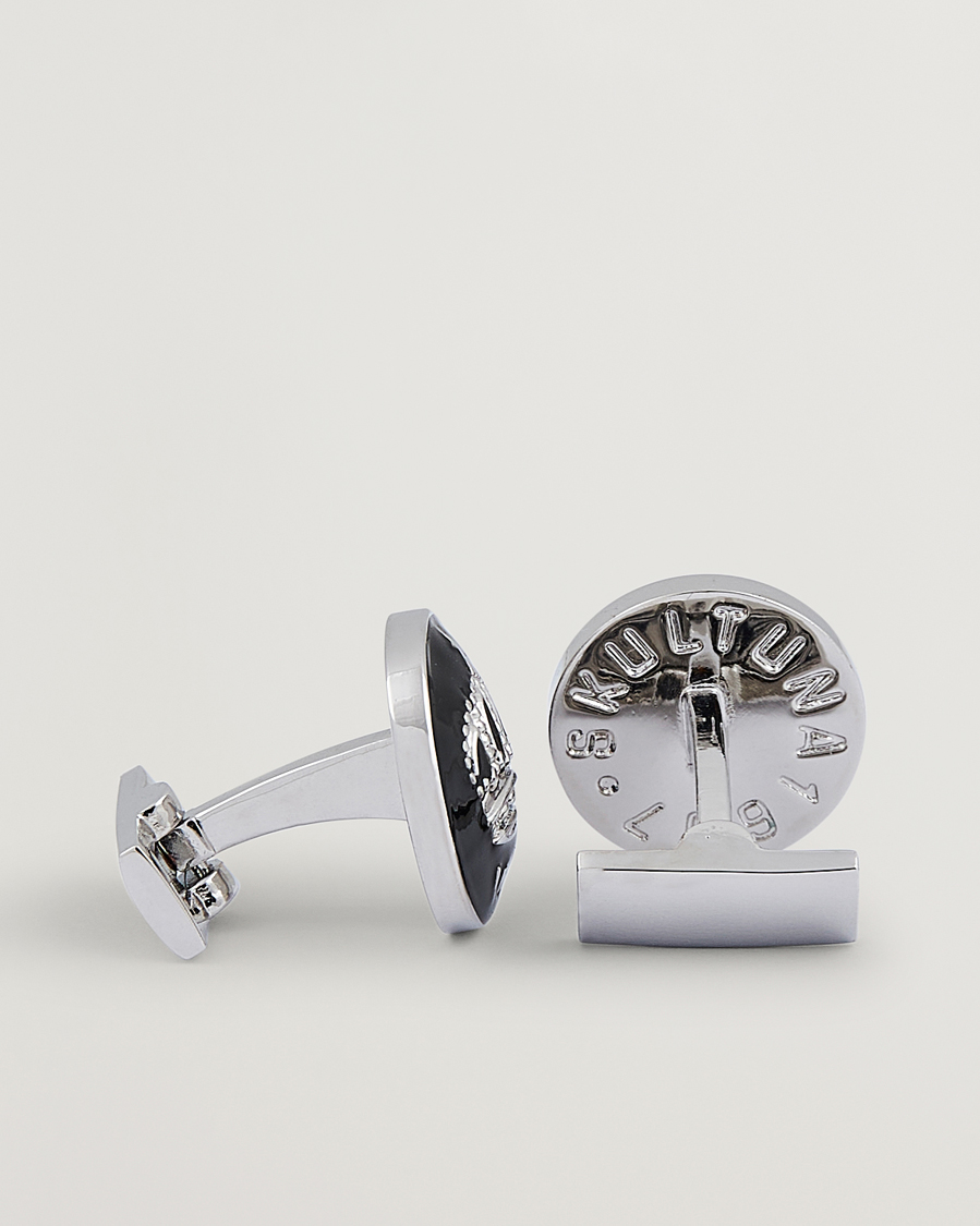 Herr | Skultuna | Skultuna | Cuff Links The Crown Silver/Baroque Black