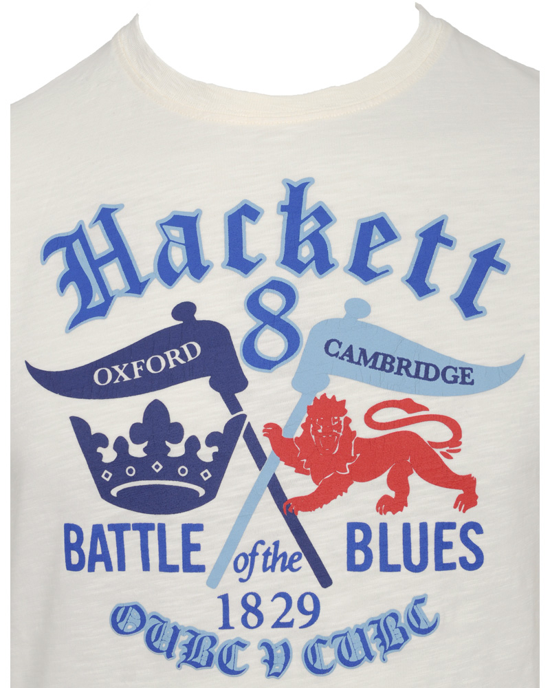 Herre | T-Shirts | Hackett | Logo Tee Off White