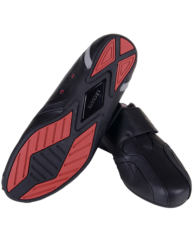 Herre | Lacoste Protect Pit Sneaker Black Red | Lacoste | Protect Pit Sneaker Black Red