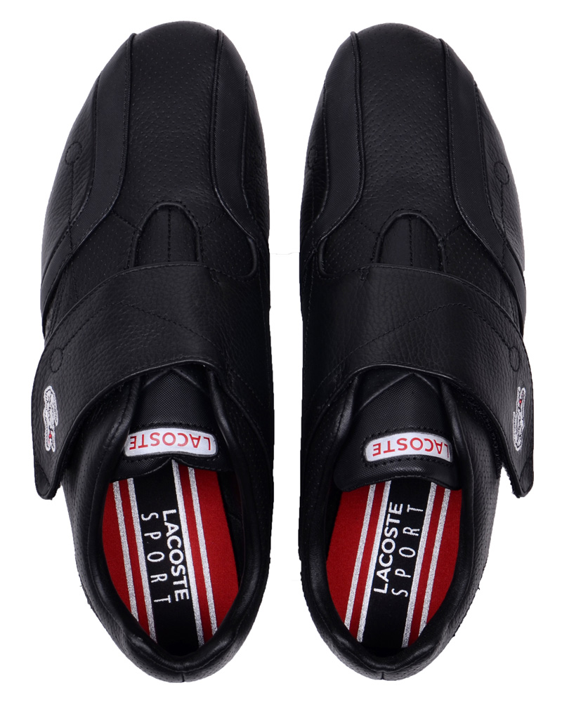 Herre | Lacoste Protect Pit Sneaker Black Red | Lacoste | Protect Pit Sneaker Black Red