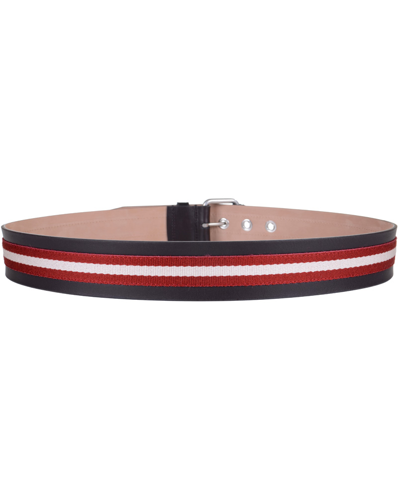 Herre | BALLY Icesta-40 Belt 4 cm Red/White | Bally | Icesta-40 Belt 4 cm Red/White