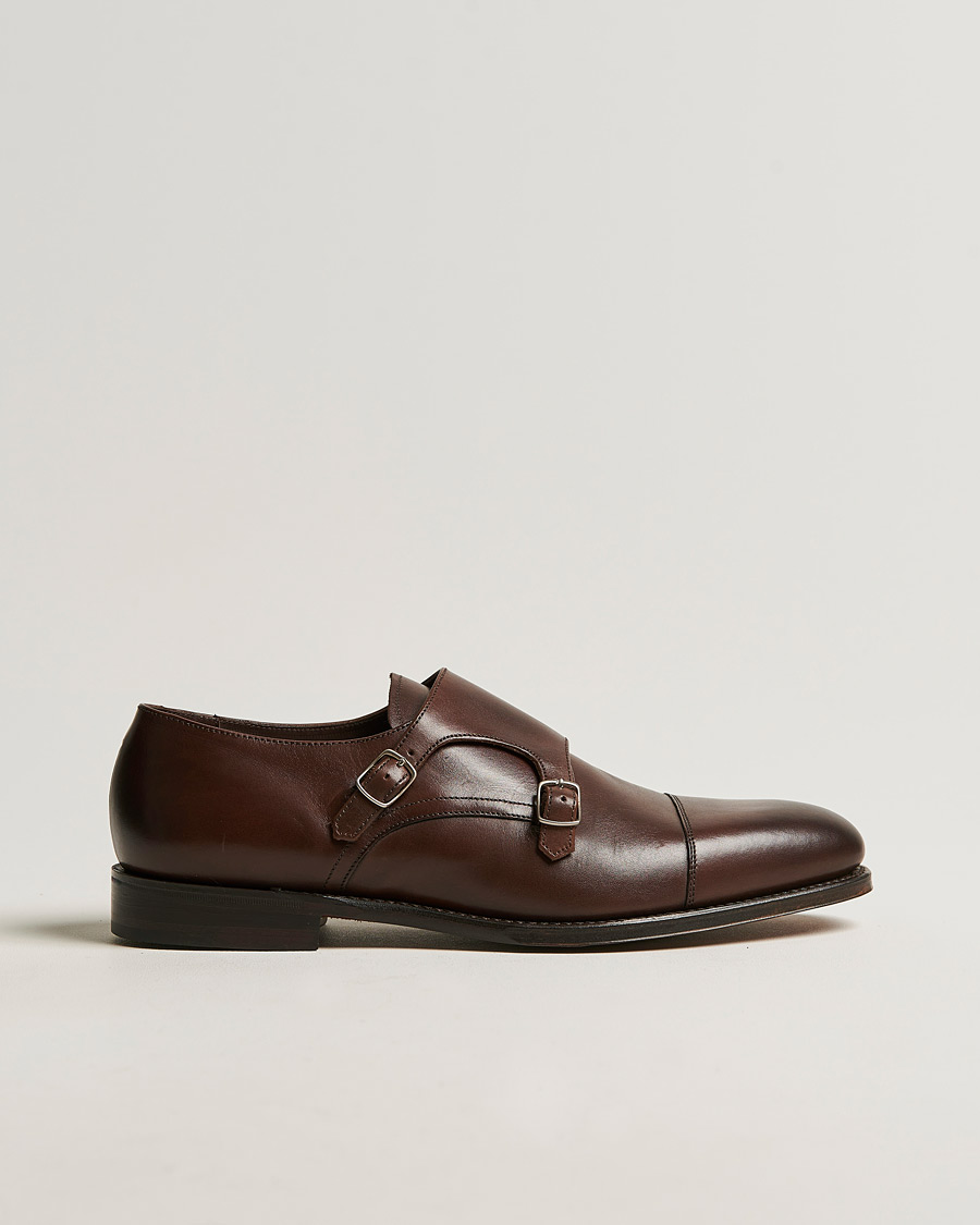 Herre | Loake 1880 Cannon Monkstrap Dark Brown Burnished Calf | Loake 1880 | Cannon Monkstrap Dark Brown Burnished Calf