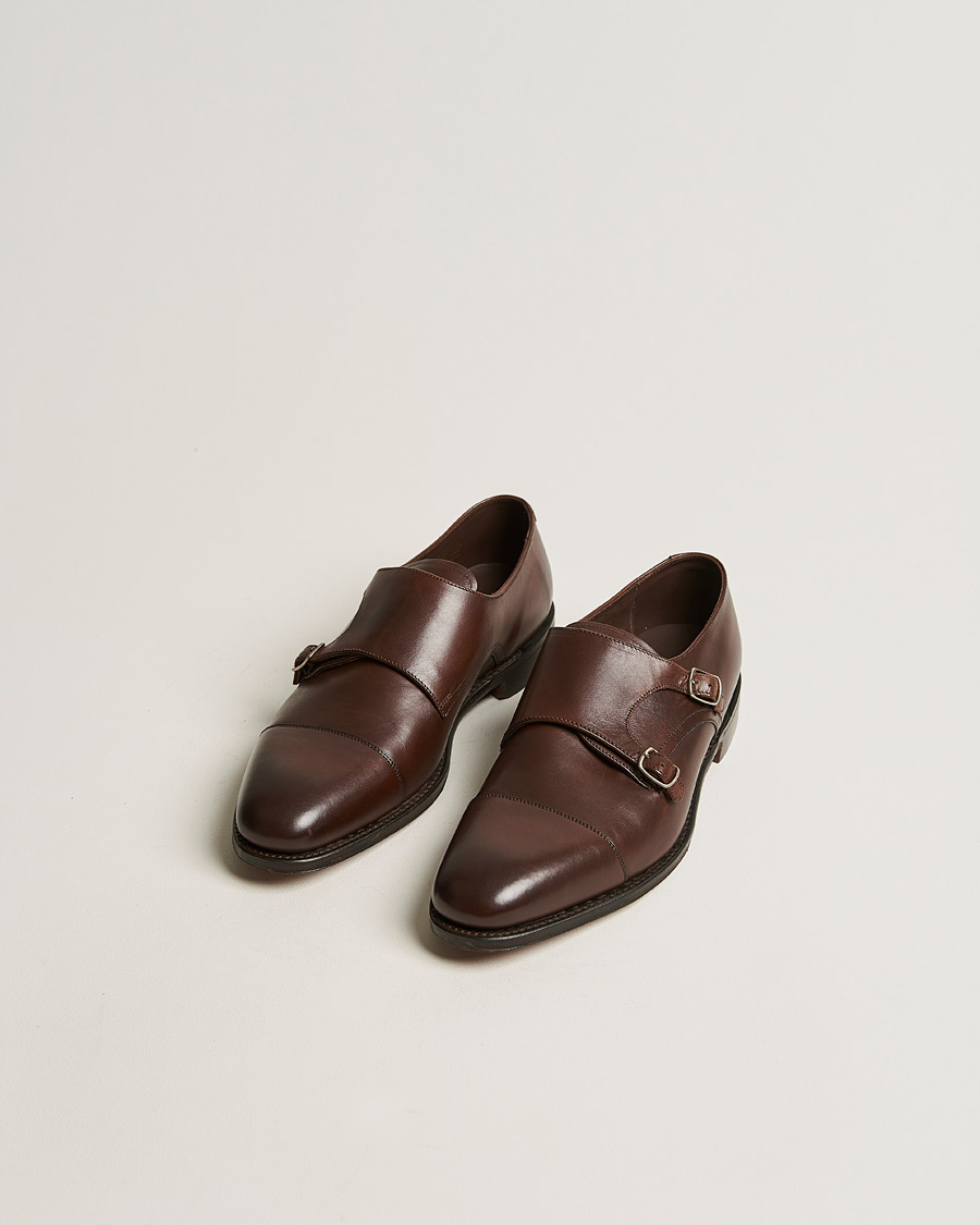 Herre | Håndlavede sko | Loake 1880 | Cannon Monkstrap Dark Brown Burnished Calf