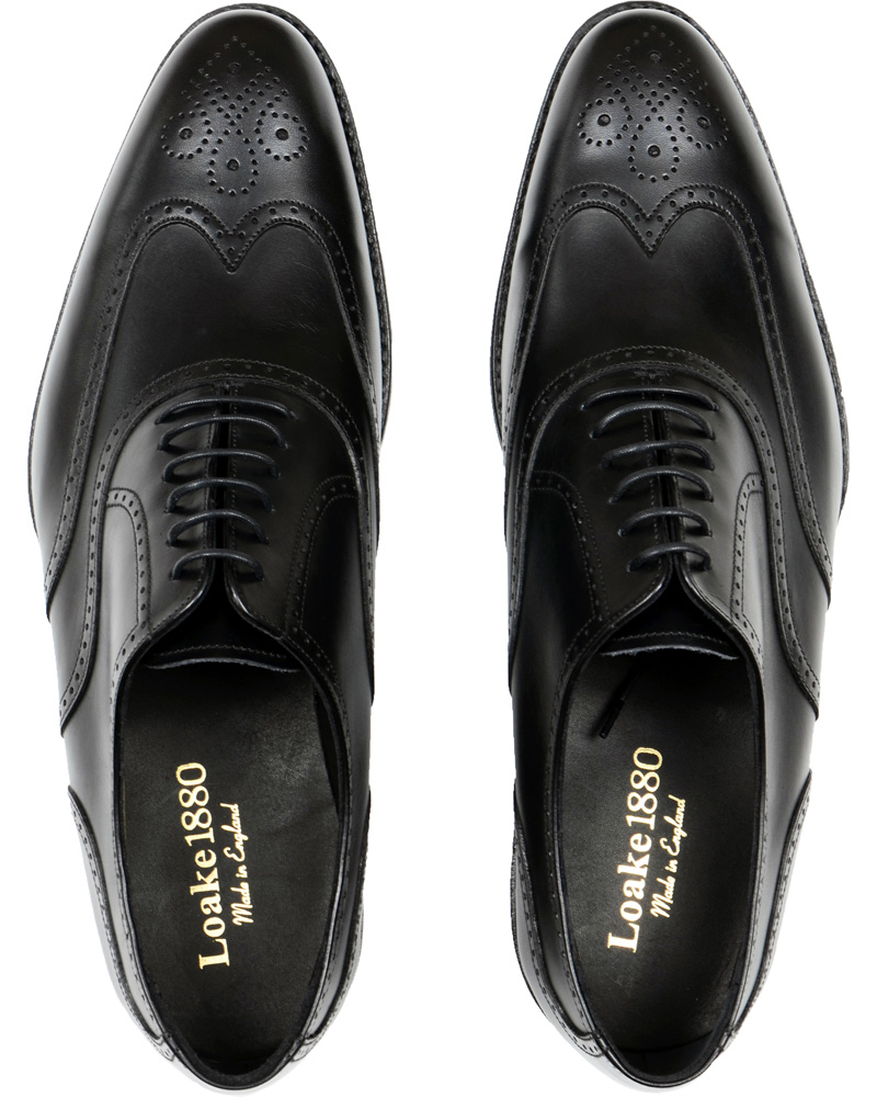 Herre | Loake 1880 Savoy Brogue Black Calf | Loake 1880 | Savoy Brogue Black Calf