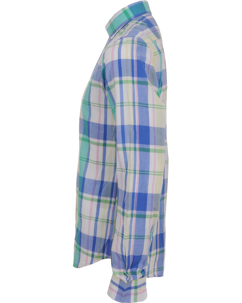 Herre | Skjorter | GANT Rugger | Handloom Madras Shirt Bluebell