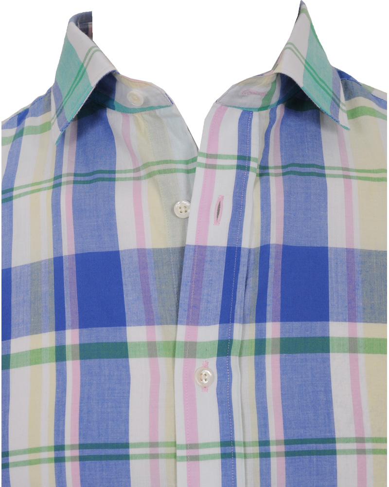 Herre | Skjorter | GANT Rugger | Handloom Madras Shirt Bluebell