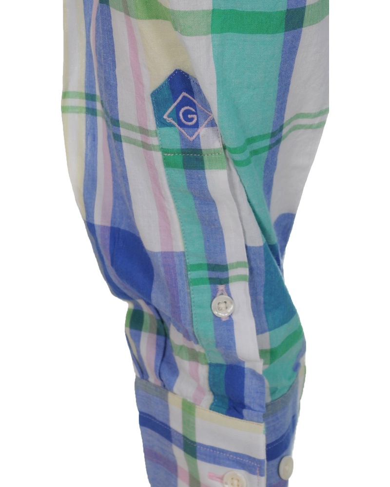 Herre | Skjorter | GANT Rugger | Handloom Madras Shirt Bluebell