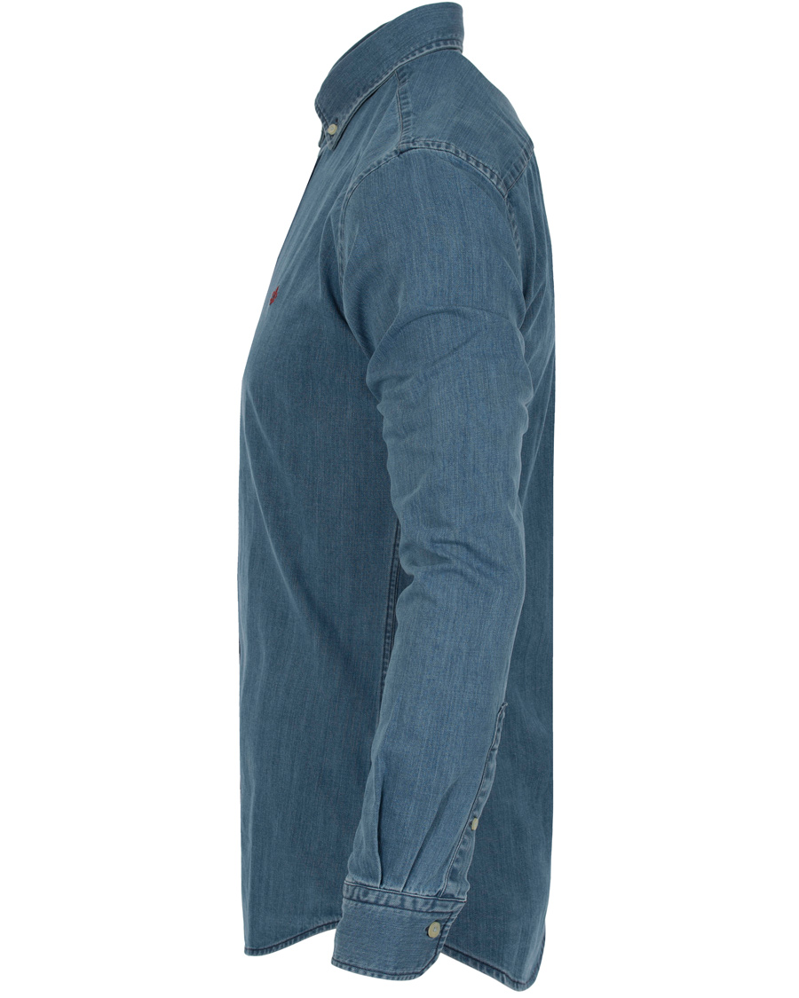 Herre | Skjorter | Morris | Cary Grant Denim Shirt Light Blue