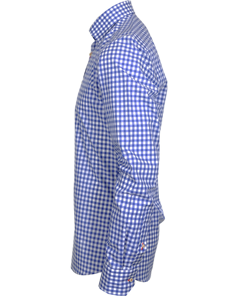 Herre | Skjorter | Stenströms | Skjorta Slimline Poplin Check Blue