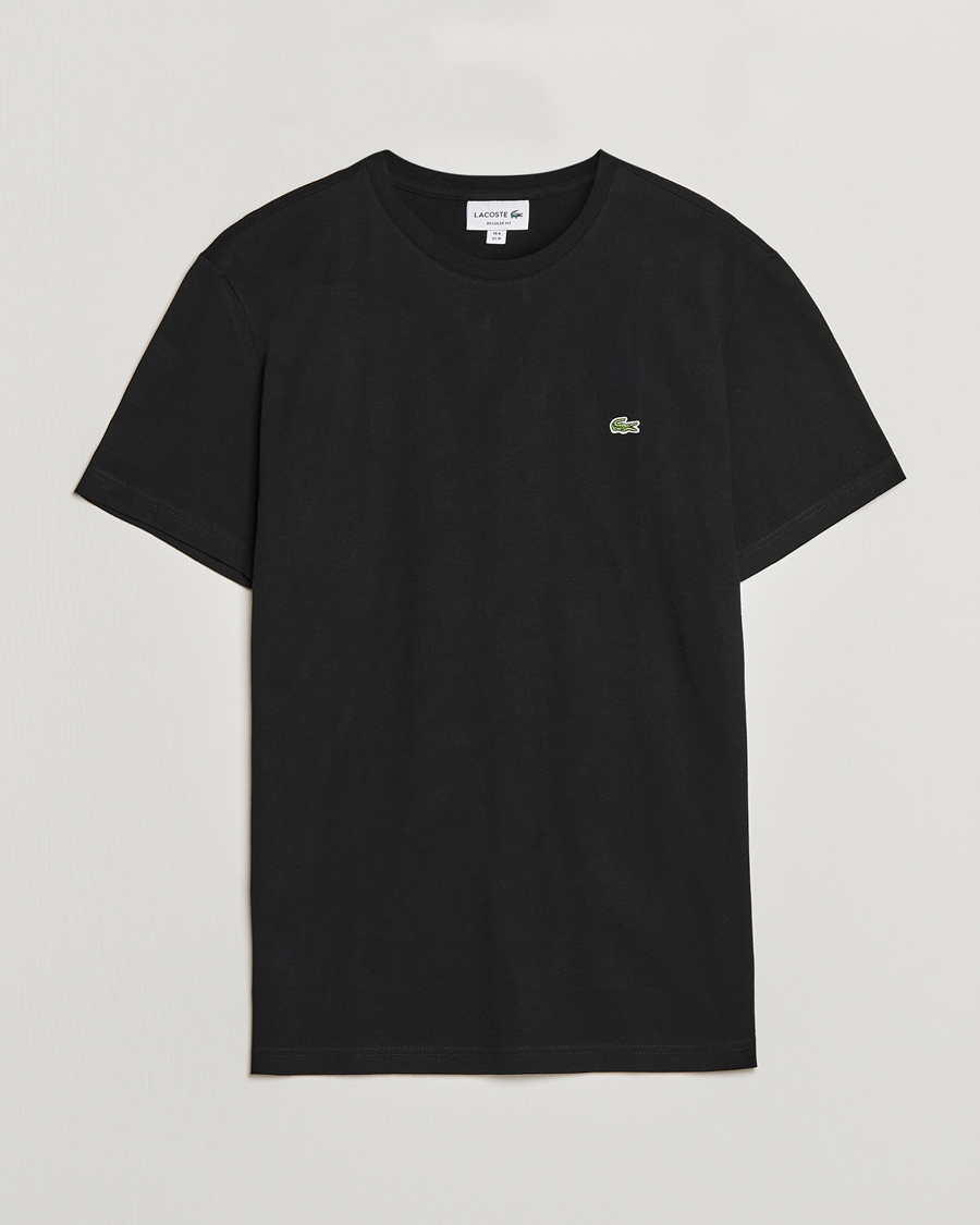 Herre | T-Shirts | Lacoste | Crew Neck T-Shirt Black
