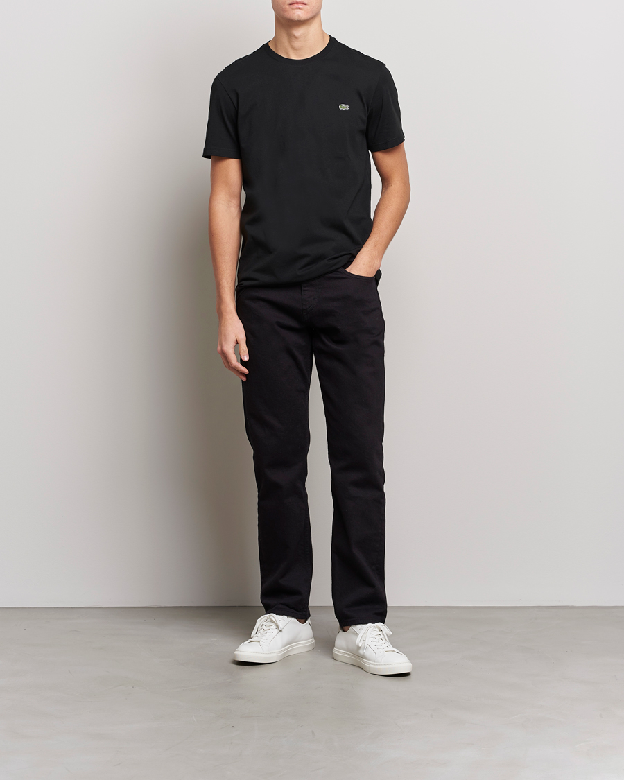 Herre | T-Shirts | Lacoste | Crew Neck T-Shirt Black