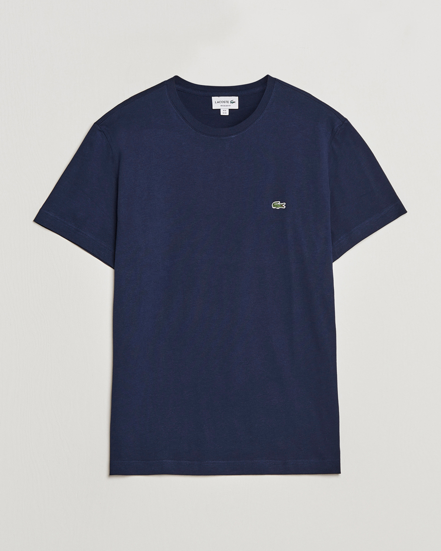 dette Skilt strand Lacoste Crew Neck T-Shirt Navy - CareOfCarl.dk