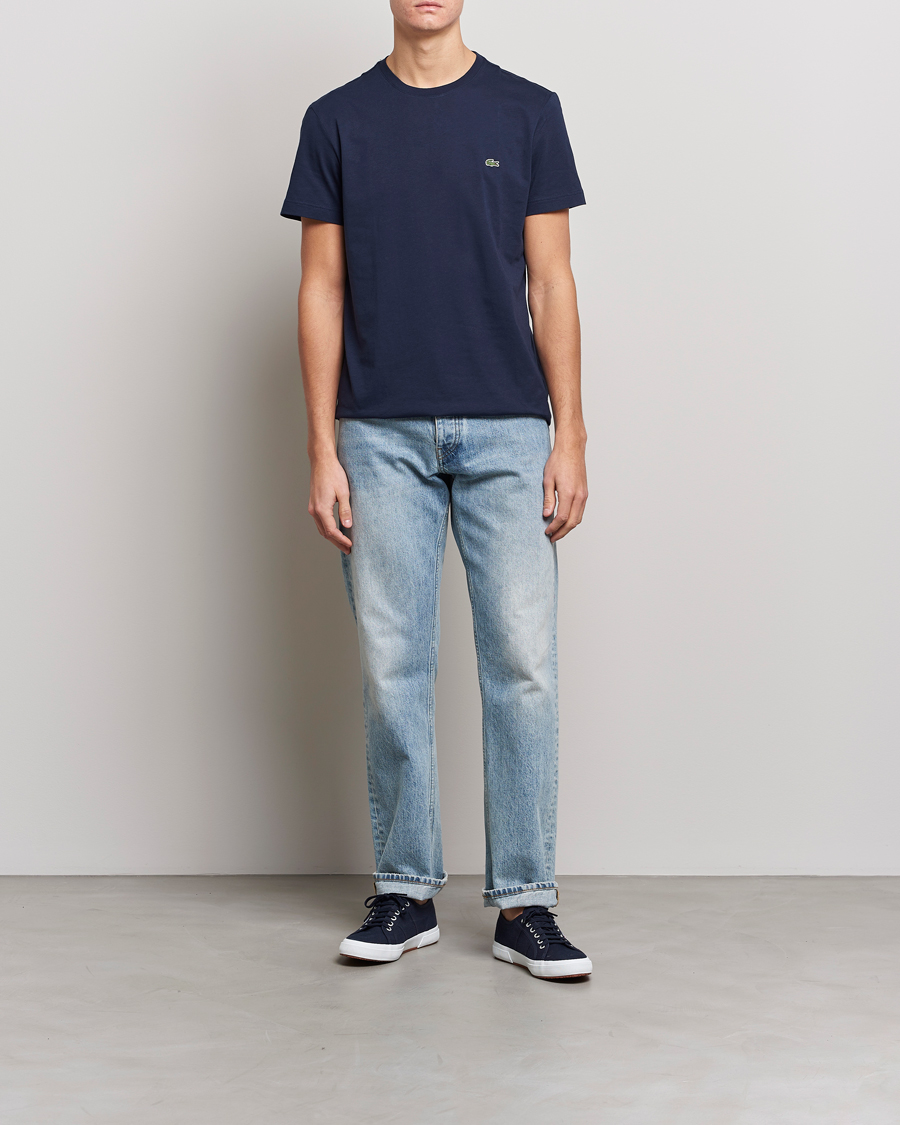 Herre | T-Shirts | Lacoste | Crew Neck T-Shirt Navy