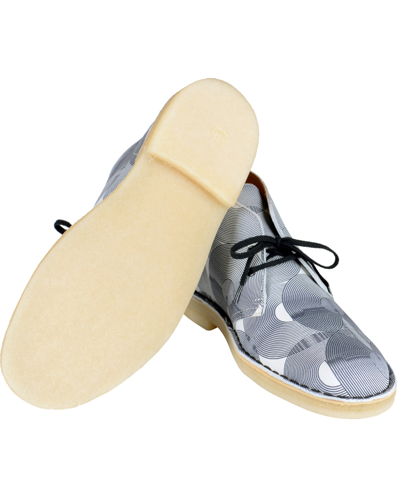 Herre | Clarks Originals Leather Desert Boot White/Black | Clarks Originals | Leather Desert Boot White/Black