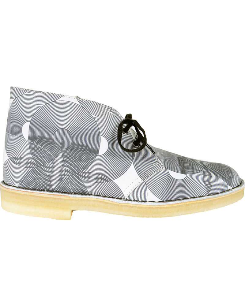 Herre | Clarks Originals Leather Desert Boot White/Black | Clarks Originals | Leather Desert Boot White/Black