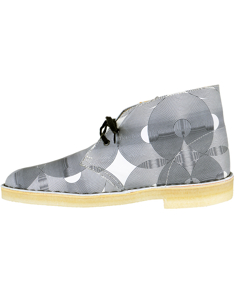 Herre | Clarks Originals Leather Desert Boot White/Black | Clarks Originals | Leather Desert Boot White/Black