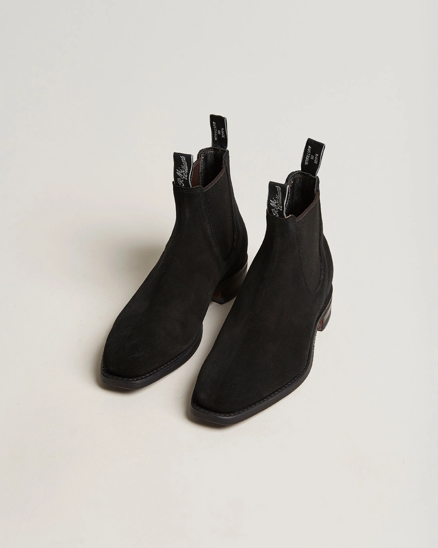 Herre | Håndlavede sko | R.M.Williams | Blaxland G Boot Suede Black