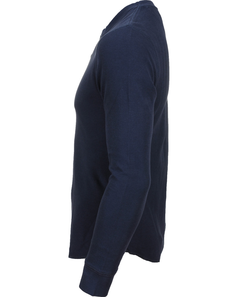 Herre | Trøjer | Levi's | Levis Long Sleeve Slim Waffle Henly Dress Blues