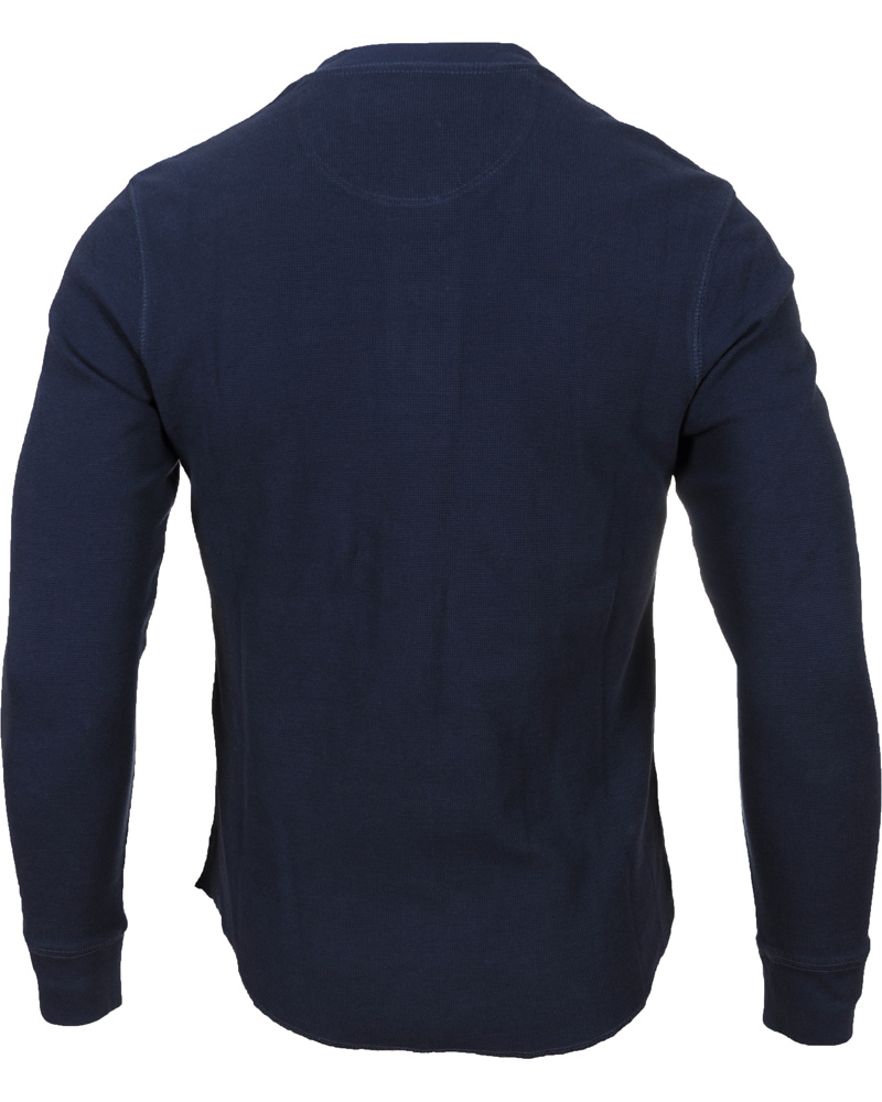 Herre | Trøjer | Levi's | Levis Long Sleeve Slim Waffle Henly Dress Blues