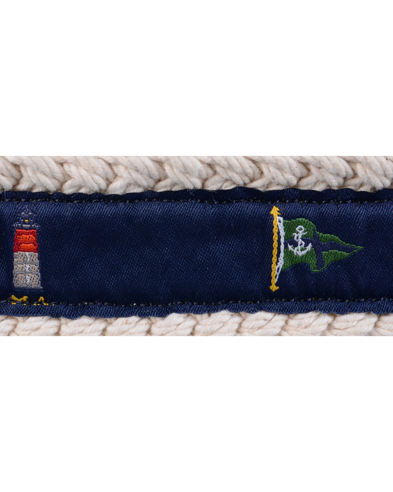 Herre | Polo Ralph Lauren Light House Belt 4 cm Natural/Navy | Polo Ralph Lauren | Light House Belt 4 cm Natural/Navy