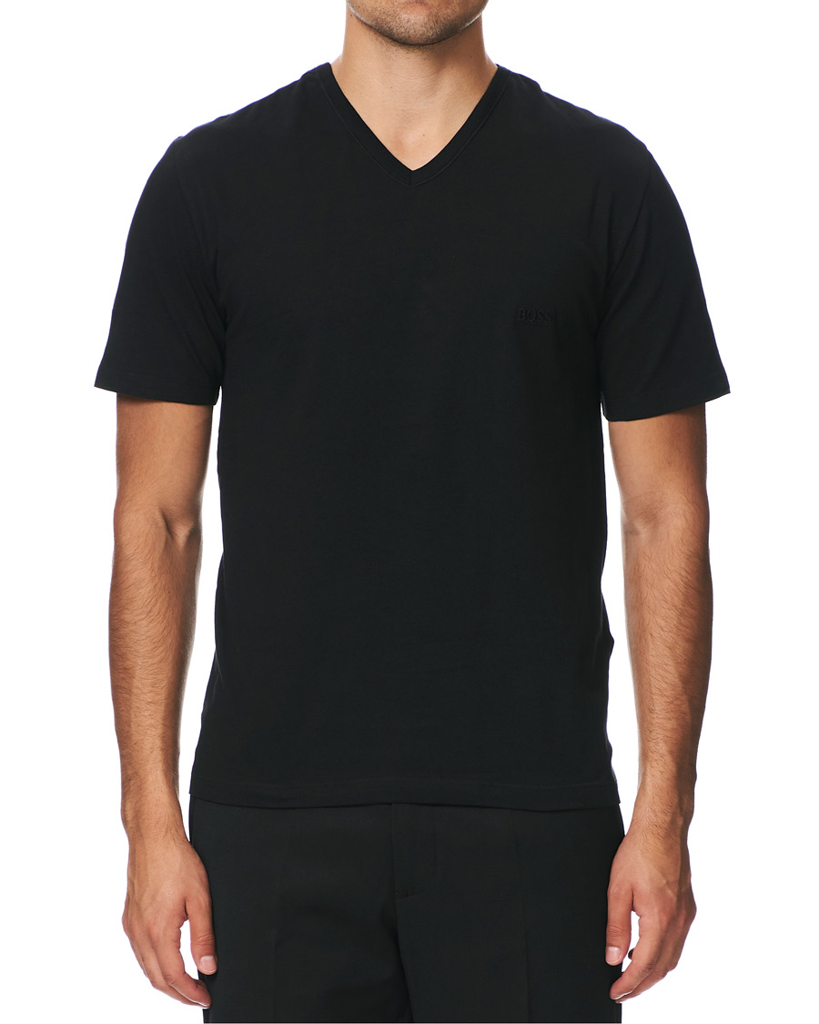 Herre | T-Shirts | BOSS BLACK | BOSS 3-Pack V-Neck T-Shirt Black