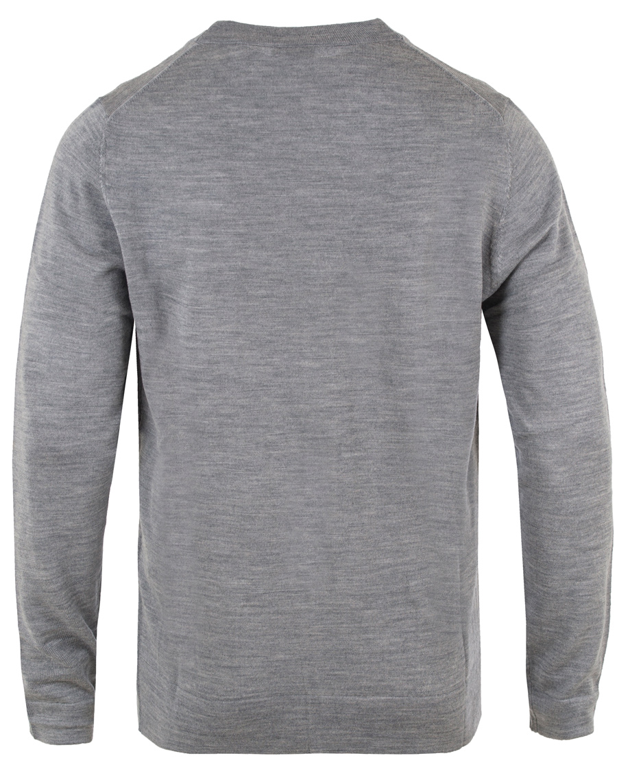 Herre | Trøjer | Filippa K | Fine Merino V-Neck Cardigan Grey Melange