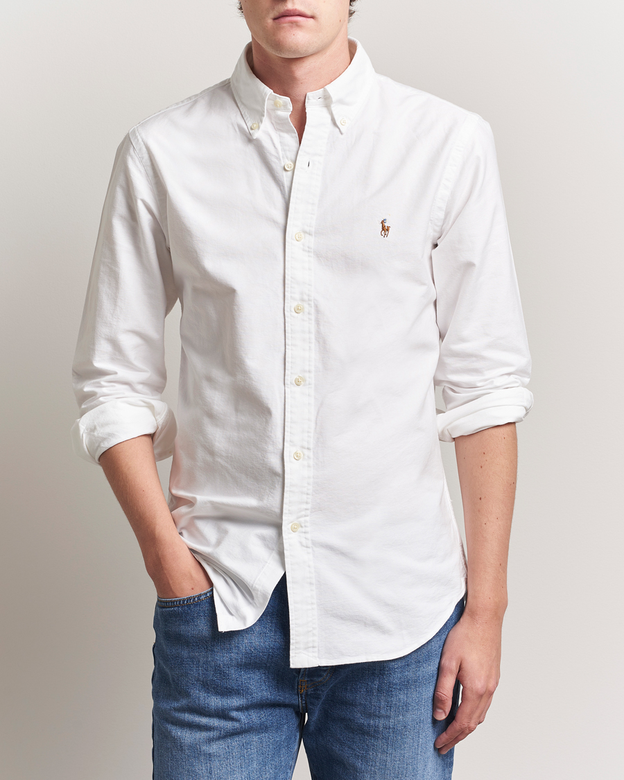 Herre | Skjorter | Polo Ralph Lauren | Custom Fit Oxford Shirt White