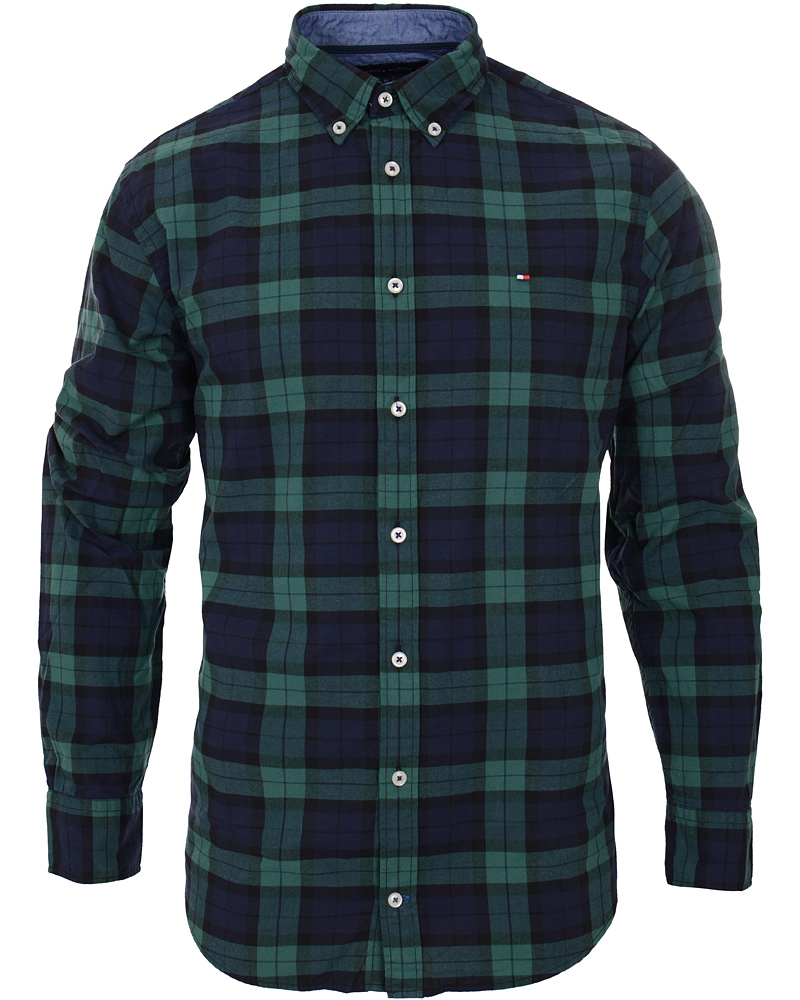Herre | Skjorter | Tommy Hilfiger | Pharr Check New York Fit Shirt Navy