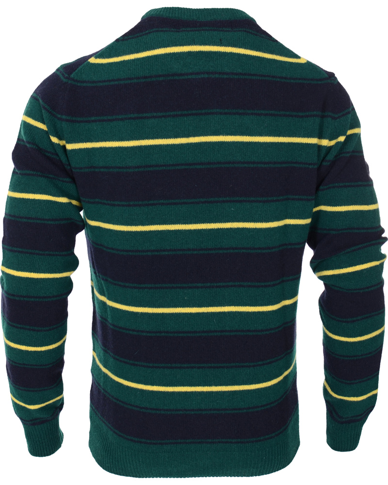 Herre | Trøjer | Lyle & Scott | Crew Neck Stripe Pullover Scotts Green