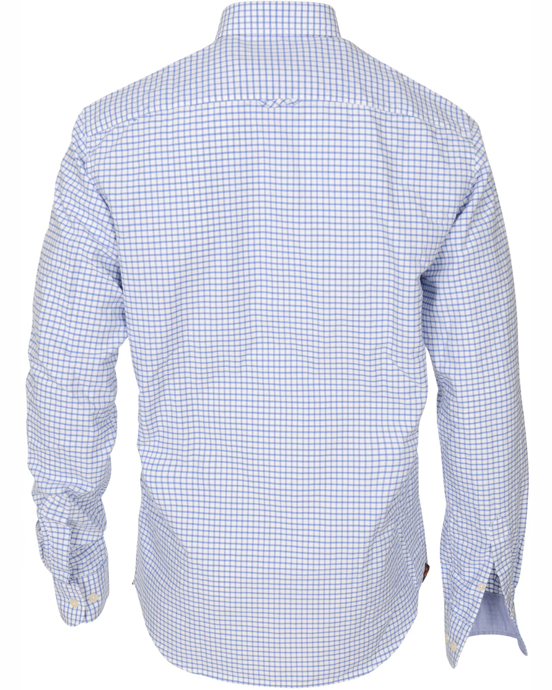 Herre |  | Morris | Douglas Check Oxford Shirt Light Blue