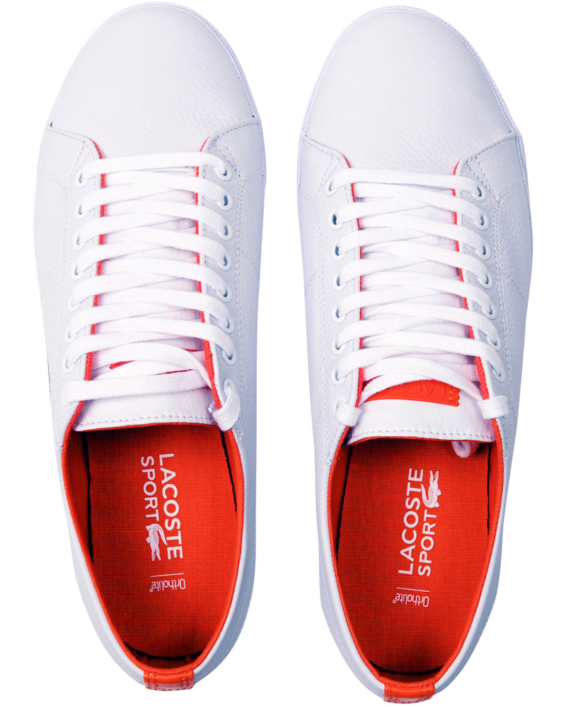 Herre | Lacoste Marcel Mov Sneaker White/Red | Lacoste | Marcel Mov Sneaker White/Red