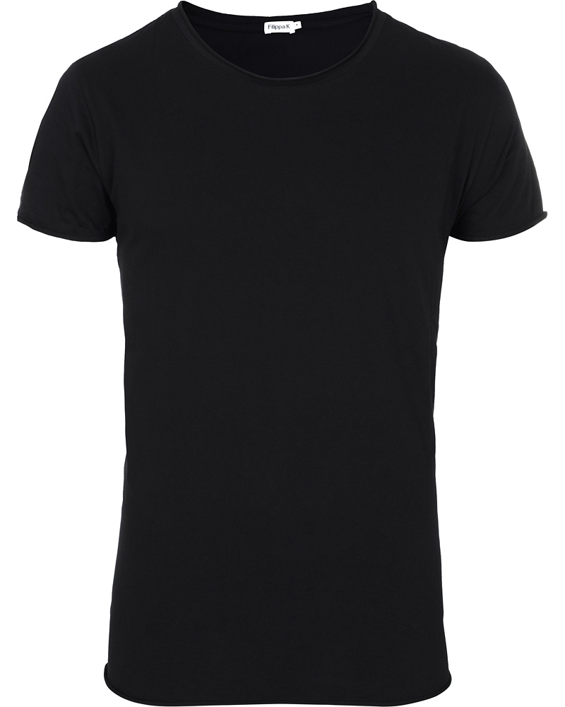 Herre | T-Shirts | Filippa K | Single Jersey Roll Edge Tee Black