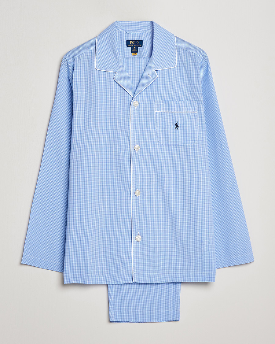 Herre | Pyjamas | Polo Ralph Lauren | Pyjama Set Mini Gingham Blue
