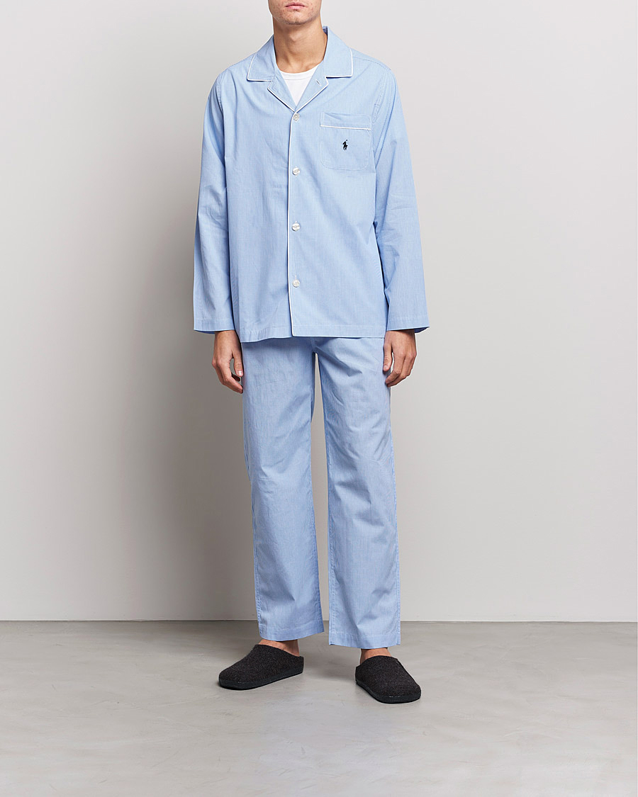 Herre | Pyjamas & Morgenkåber | Polo Ralph Lauren | Pyjama Set Mini Gingham Blue