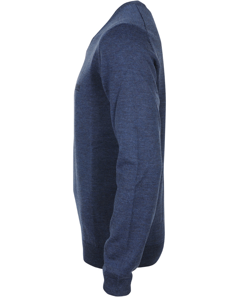 Herre | Trøjer | BOSS BLACK | BOSS Batisse-B Pullover Open Blue